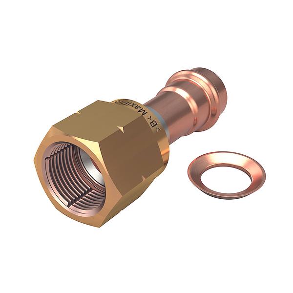 Complex Flare with brass nut and copper washer